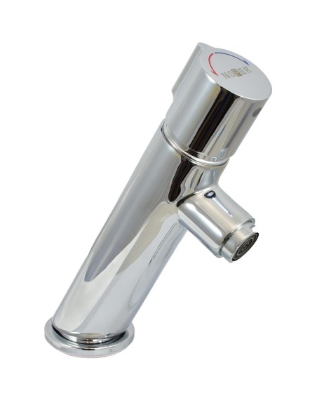Robinet mitigeur temporisé pour lavabo sur plan. Débit standard. Pression douce
