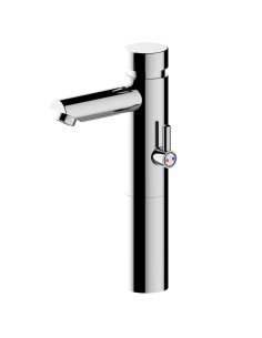 Robinet mitigeur haut temporisé pour lavabo sur plan. Débit Leed. Pression normale