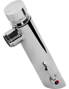 Robinet mitigeur temporisé pour lavabo sur plan. Débit standard. Pression normale