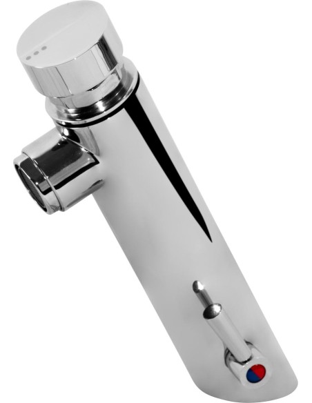 Robinet mitigeur temporisé pour lavabo sur plan. Débit standard. Pression normale