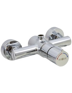Mitigeur temporisé pour douche avec vanne antilegionella. Débit Leed. Pression douce