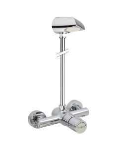 Ensemble de douche à bouton-poussoir temporisé mitigeur. Débit Leed. Pression douce