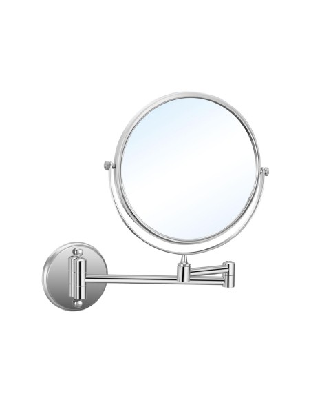 Miroir grossissant extensible à deux faces : norma l et 5x laiton chromé