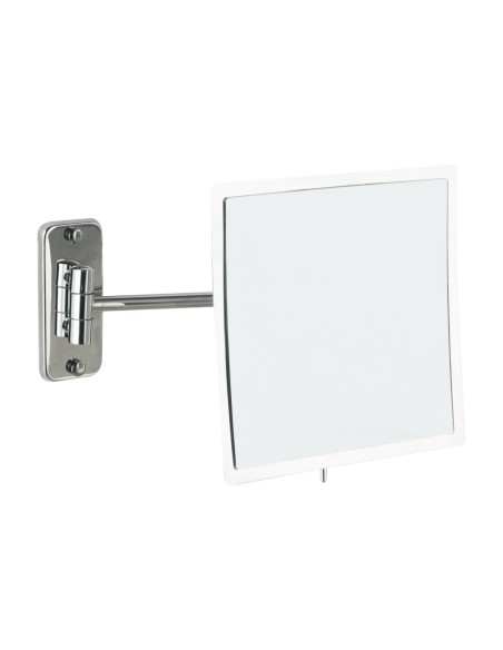 Miroir extensible carré grossissant x3 en laiton c hromé
