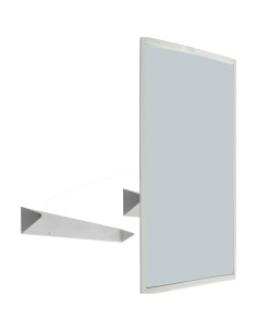 Miroir adapté aux personnes à mobilité réduite inc linable cadre en ACIER INOXYDABLE AISI 3 04 satiné