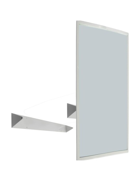 Miroir adapté aux personnes à mobilité réduite inc linable cadre en ACIER INOXYDABLE AISI 3 04 satiné