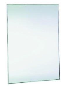 Miroir avec cadre 700 x 500 mm ACIER blanc