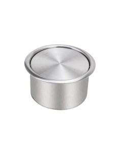 Trappe ronde de poubelle pour plan de travail ACIE R INOXYDABLE satiné