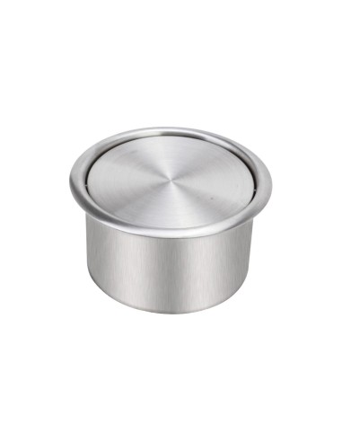 Trappe ronde de poubelle pour plan de travail ACIE R INOXYDABLE satiné