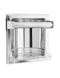 Sèrie CLASSIC- Porte-savon avec support encastré e n ACIER INOXYDABLE brillant