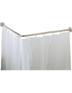 Tringle à rideau en L avec vis cachées ACIER INOXY DABLE brillant