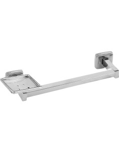 Sèrie CLASSIC- Porte-serviettes avec porte-savon e n ACIER INOXYDABLE brillant