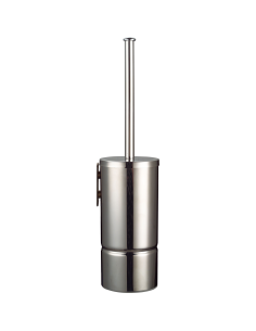 Porte brosse de toilette (WC) avec support mural A CIER INOXYDABLE  AISI 304 satiné