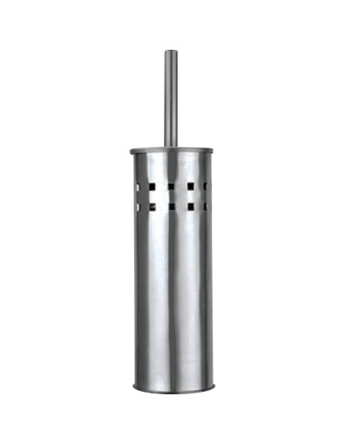 Porte brosse de toilette (WC) avec support mural A CIER INOXYDABLE  AISI 304 satiné