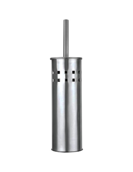 Porte brosse de toilette (WC) avec support mural A CIER INOXYDABLE  AISI 304 satiné