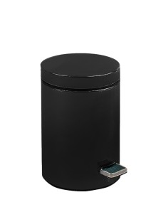 Poubelle hygiénique avec pédale 5 l en ACIER INOXY DABLE Noir