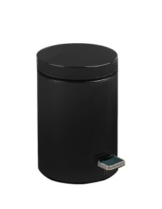 Poubelle hygiénique avec pédale 12 l en ACIER INOX YDABLE Noir