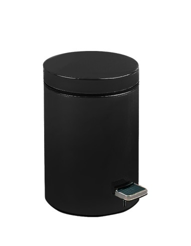 Poubelle hygiénique avec pédale 12 l en ACIER INOX YDABLE Noir