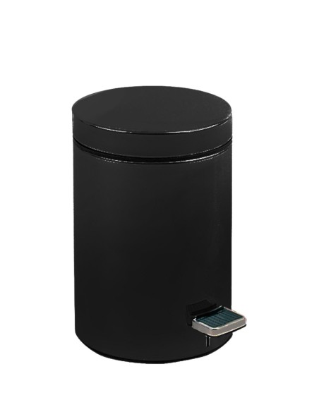 Poubelle hygiénique avec pédale 12 l en ACIER INOX YDABLE Noir
