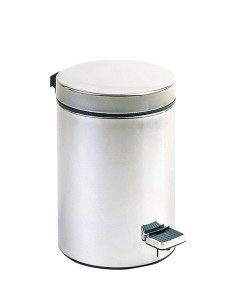 Poubelle avec pédale 12 l en INOX satiné