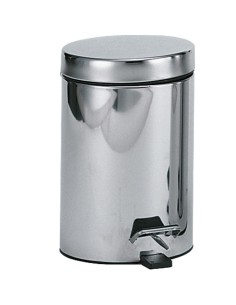 Poubelle avec pédale 30 l en INOX brillant