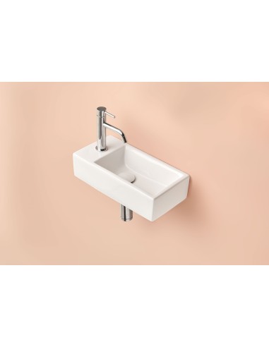 Vasque Mini à gauche Sanycess Vasque compacte design pour salle de bain