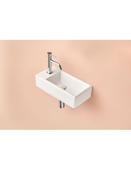 Vasque Mini à gauche Sanycess Vasque compacte design pour salle de bain