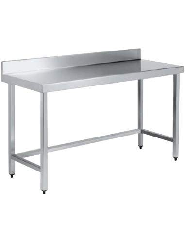 Table murale en ACIER INOXYDABLE avec dosseret