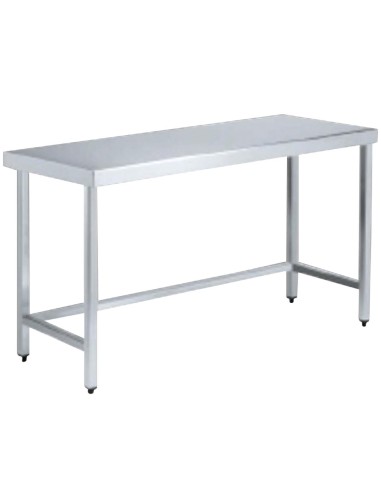 Table centrale industrielle sans étagère ACIER INO XYDABLE - 1000x500