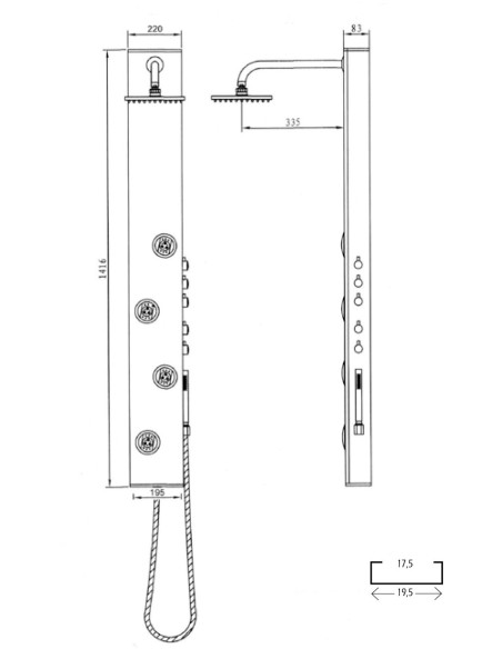 COLONNE DE DOUCHE SUDERLAND GME