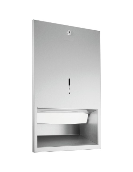 Distributeur papier essuie-mains INOXYDABLE AISI 3 04  encastré