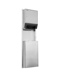 Meuble compact  encastré avec distributeur papier  essuie-mains en ACIER INOXYDABLE AISI 30 4 Satiné