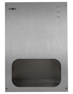 Sèche-mains BIGFLOW EVO encastré, avec unité compacte en acier inoxydable