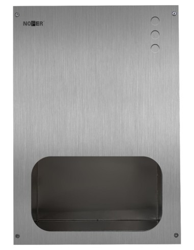Sèche-mains BIGFLOW EVO encastré, avec unité compacte en acier inoxydable