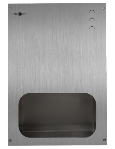 Sèche-mains BIGFLOW EVO encastré, avec unité compacte en acier inoxydable