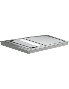 Module compact encastré en ACIER INOXYDABLE avec d istributeur de papier essuie-mains et po rte pivotante