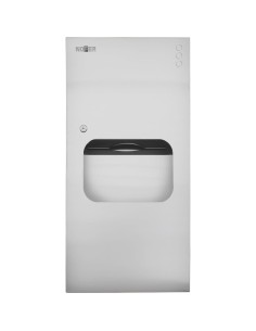 Distributeur de papier et poubelle encastrés en AC IER INOXYDABLE