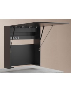 Meuble bois pour derrière miroir 70x90x26 Anthracite