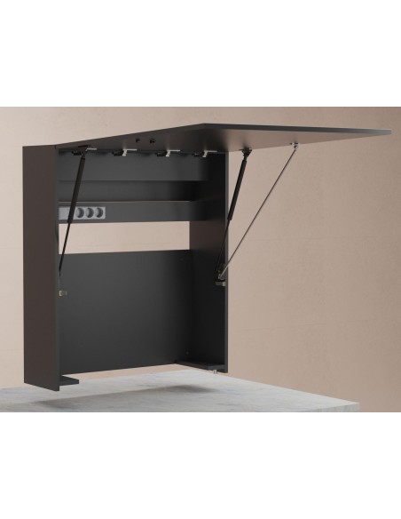 Meuble bois pour derrière miroir 70x90x26 Anthracite