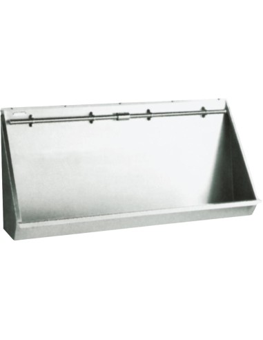 Urinoir collectif mural en ACIER INOXYDABLE AISI 3 04, 2400 mm