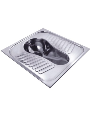 Toilettes turques en ACIER INOXYDABLE AISI 304, av ec 2 pulvérisateurs d'eau