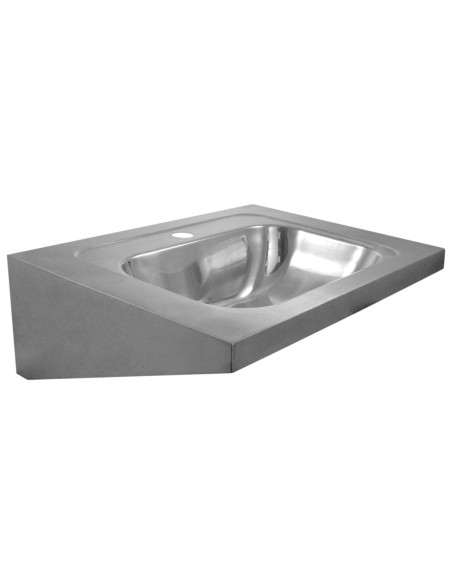 Lave-mains mural ouvert rectangulaire satiné