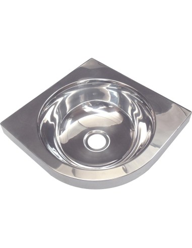Lave-mains d'angle ouvert Ø300 satiné