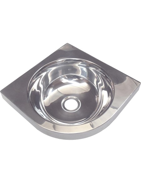 Lave-mains d'angle ouvert Ø300 satiné