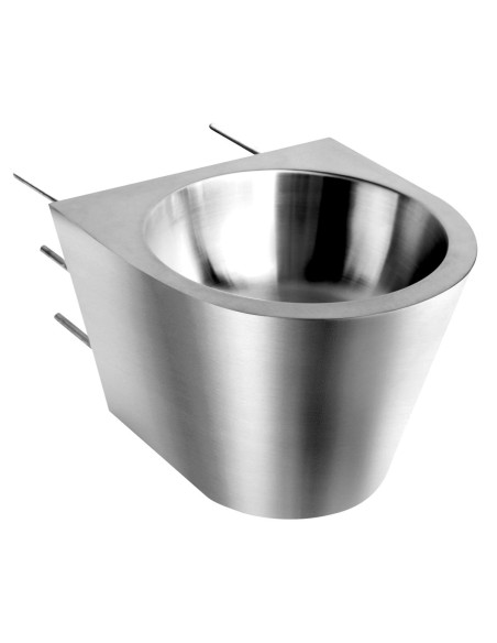 Lave-mains fixation à travers le mur en ACIER INOX YDABLE satiné