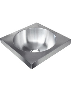 Lave-mains mural carré Ø300 satiné