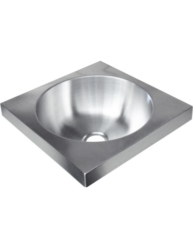 Lave-mains mural carré Ø300 satiné