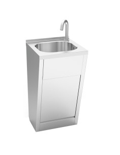 Lave-mains sur piédestal et robinetterie automatiq ue
