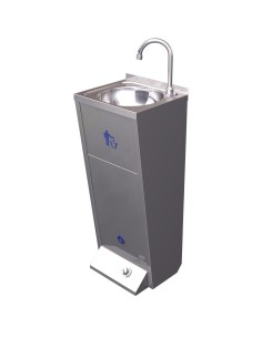 Lave-mains sur piédestal et robinetterie à une eau , modèle mini