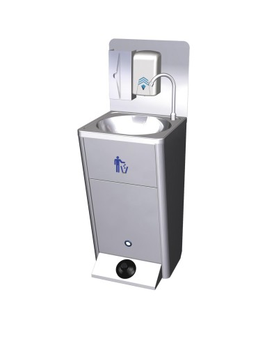 Lave-mains sur piédestal, modèle mobile et autonom e